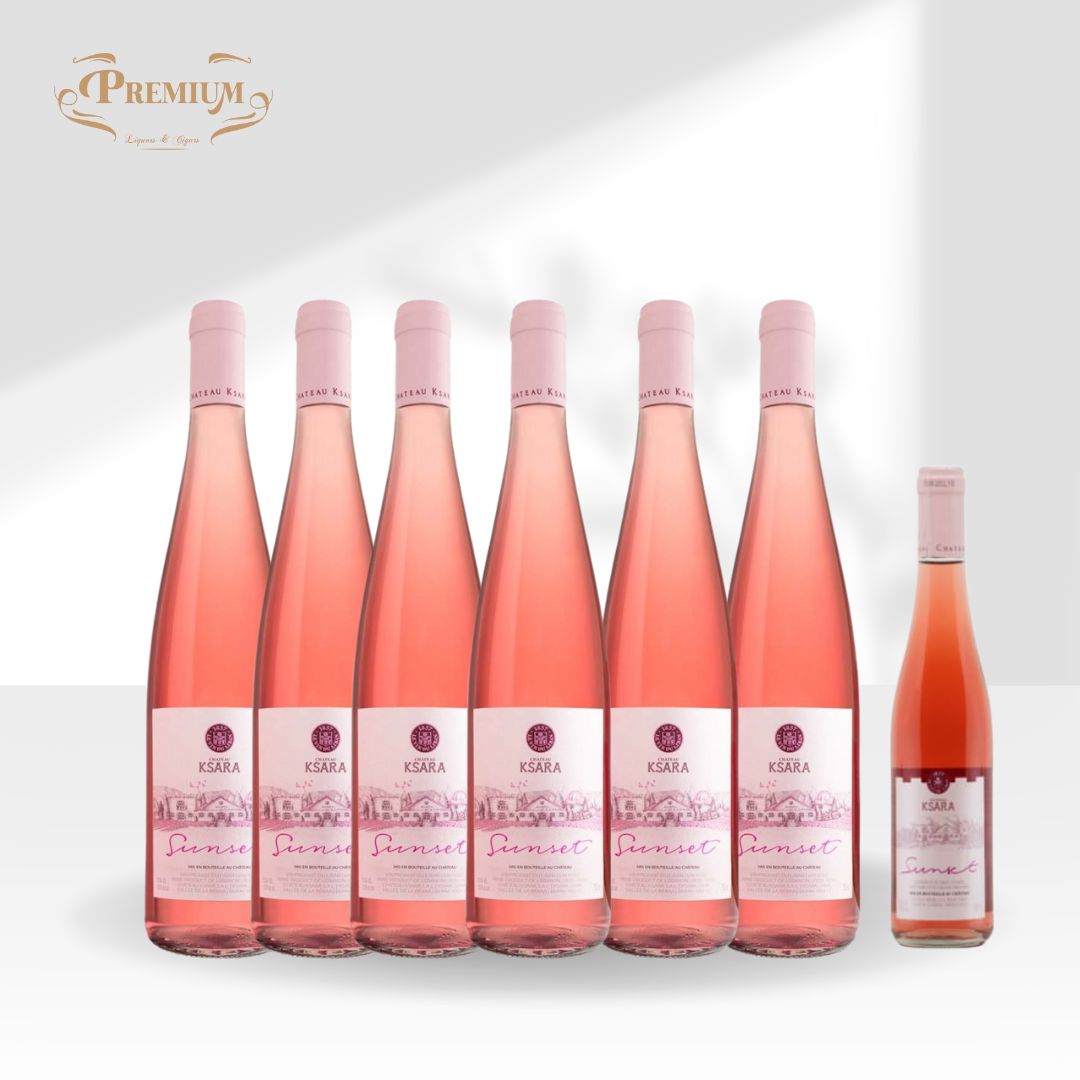 Buy x6 Sunset Ksara (75cl) & Get x1 Free Sunset Ksara (37.5cl) - Premium Liquors & Cigars