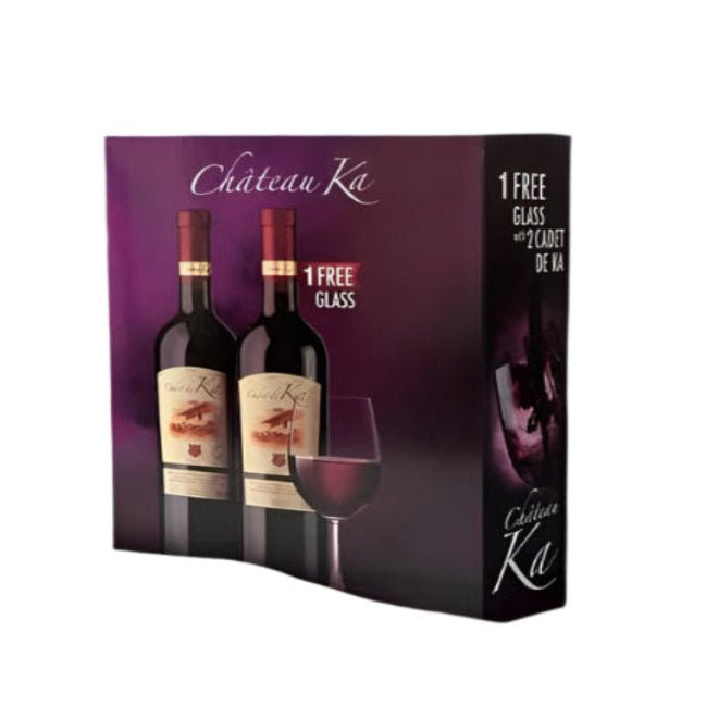 Chateau Ka Fleur Red Wine x2 +1 Free Glass - Premium Liquors & Cigars