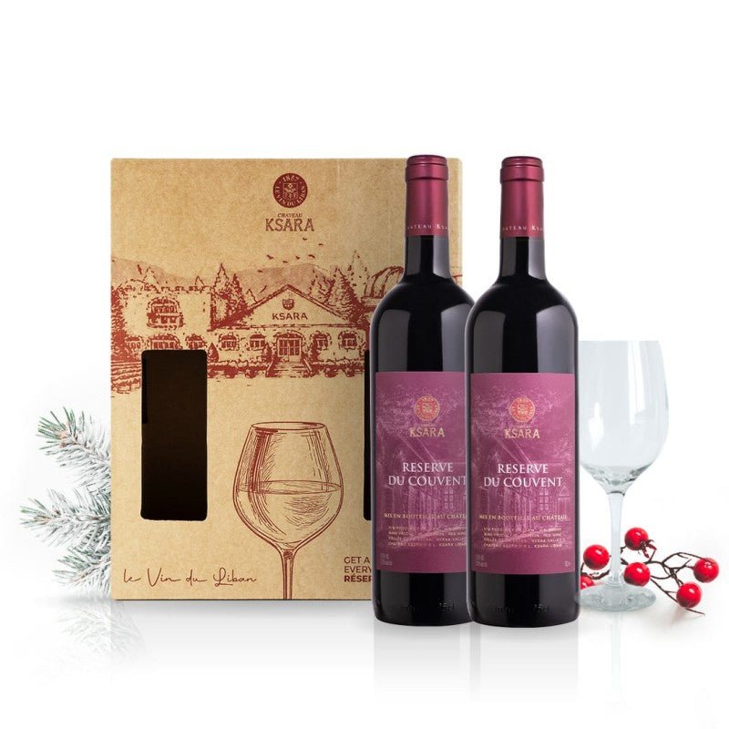 Château Ksara Reserve Du Couvent Red x2 + Free Glass - Premium Liquors & Cigars