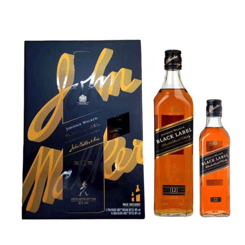 Johnnie Walker Black Label (75cl) + (20cl) - 2025 Limited Offer - Premium Liquors & Cigars