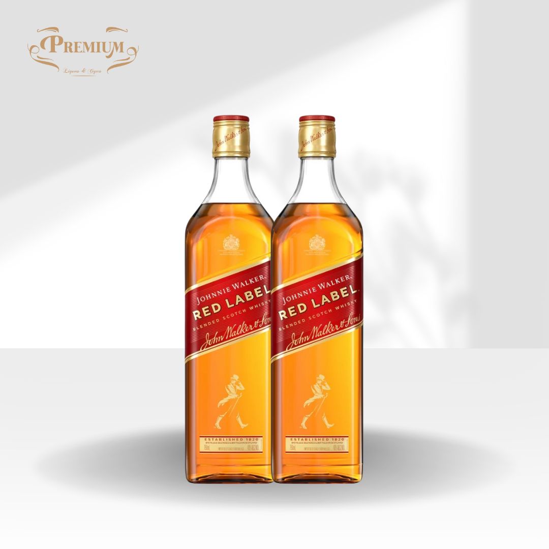 Johnnie Walker Red label (75cl) x2 - Premium Liquors & Cigars
